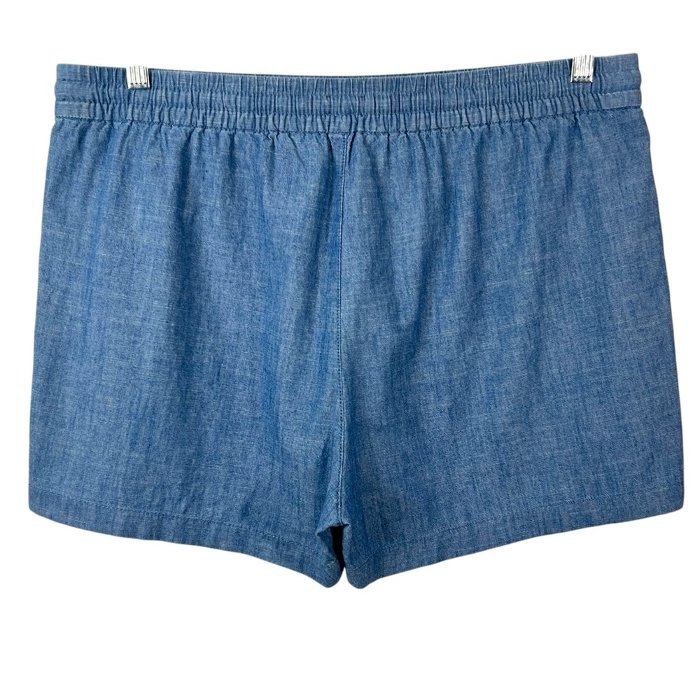 J.Crew Chambray Drawstring Short Blue Women's Siz… - image 4